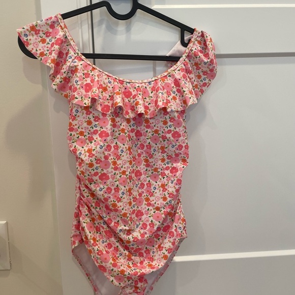 Pink Lily Other - Pink Lily Floral Ruffle Swimsuit